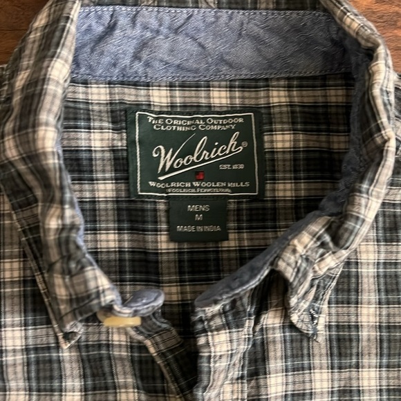 Men’s Cotton Long Sleeve Plaid Woolrich Button Down Shirt, Sz. M. - Picture 5 of 11